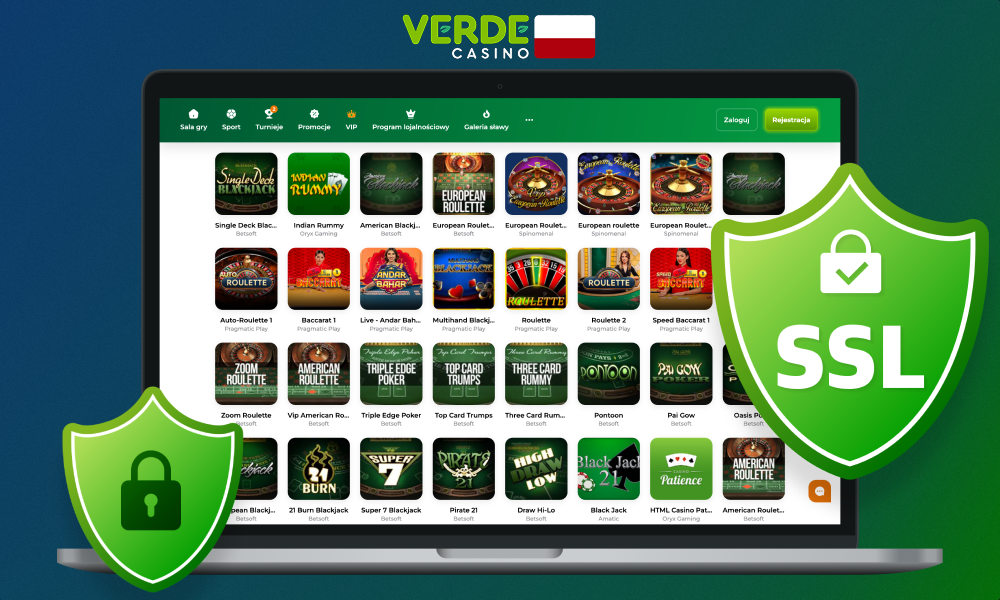 Verde Casino zwraca szczególną uwagę na bezpieczeństwo