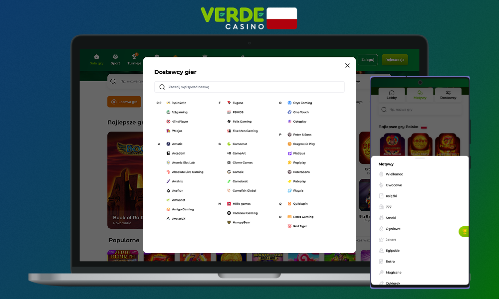 Verde Casino oferuje szeroką kolekcję licencjonowanych gier od osobistych sprzedawców